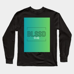 BLSSD Society BBY Green Gradient Long Sleeve T-Shirt